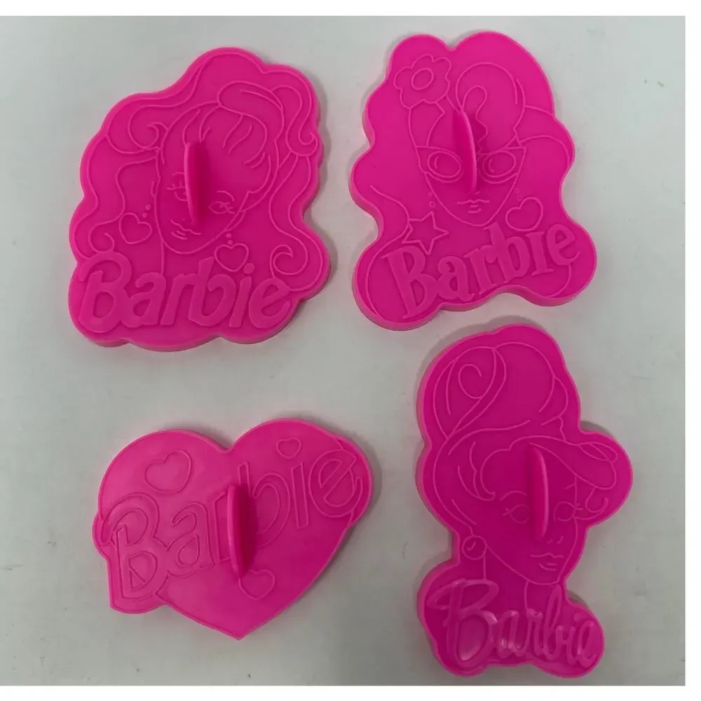 Wilton Mattel‎ 1992 Pink Barbie Cookie Cutters Set of 4